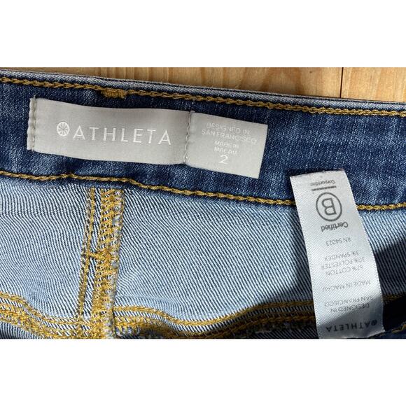 Athleta Sculptek High Rise Skinny Jeans Womens Size 2 Medium Wash Stretch - Picture 3 of 6